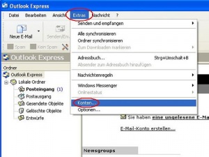 Outlook Express Email einrichten - Anleitung für XP